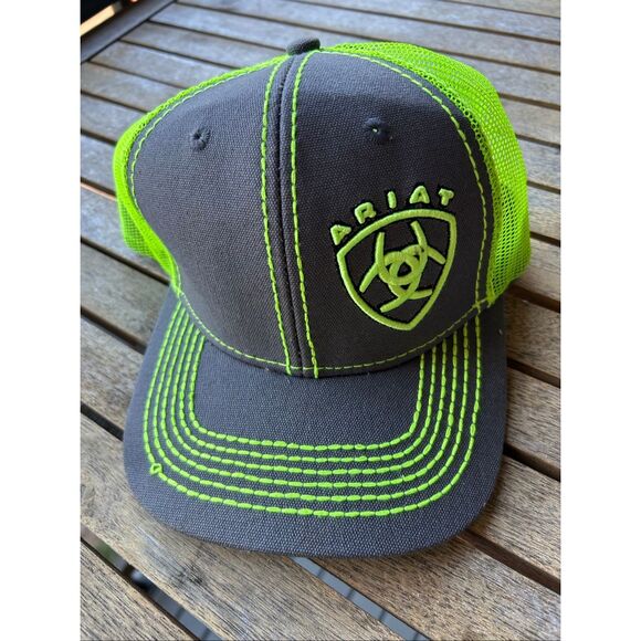 Ariat green gray snapback hat - Picture 1 of 3